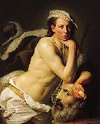 Johann Zoffany Self portrait as David with the head of Goliath France oil painting artist
